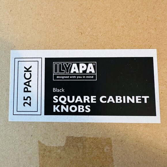 Qty 21 Pack Black Square Cabinet Knobs Dresser Knobs Cupboard Knobs - Picture 2 of 9